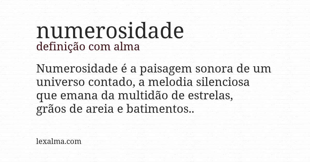 Definição com alma de numerosidade