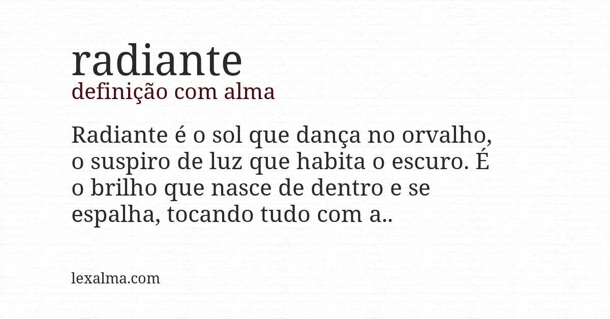 Definição com alma de radiante
