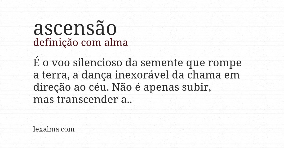 Definição com alma de ascensão