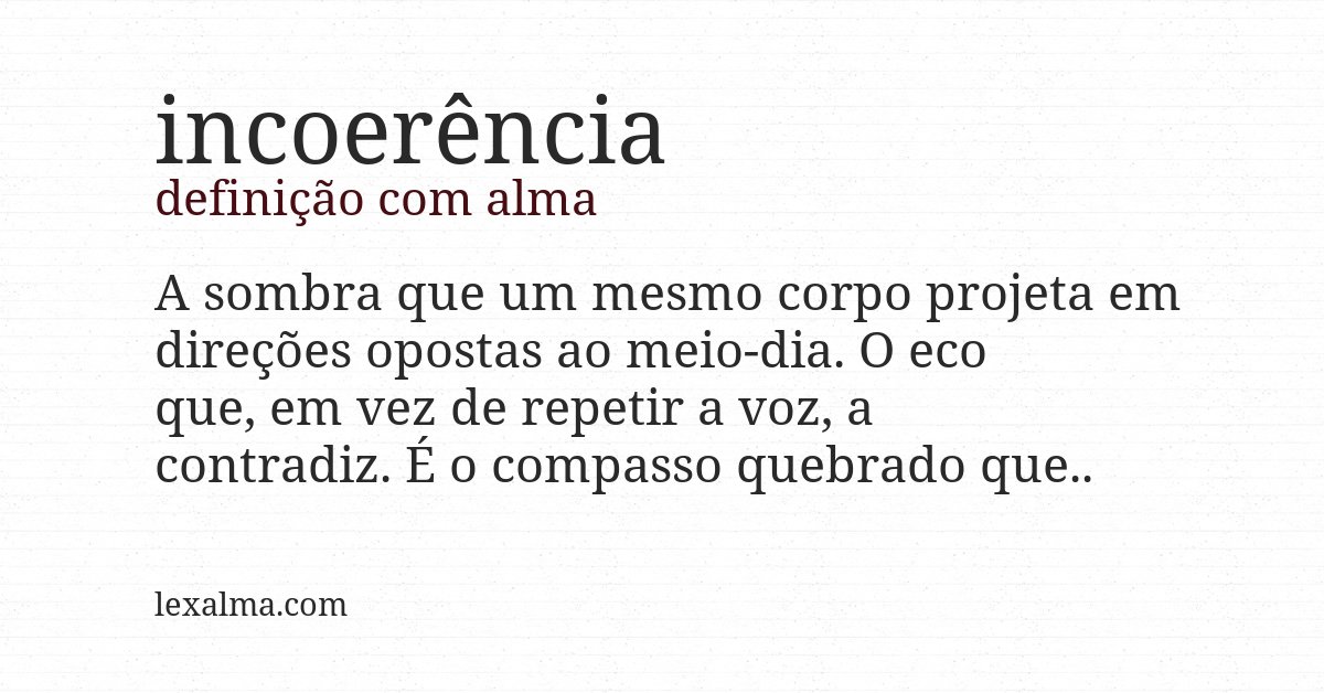Definição com alma de incoerência