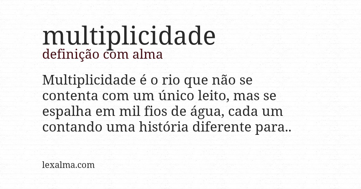 Definição com alma de multiplicidade