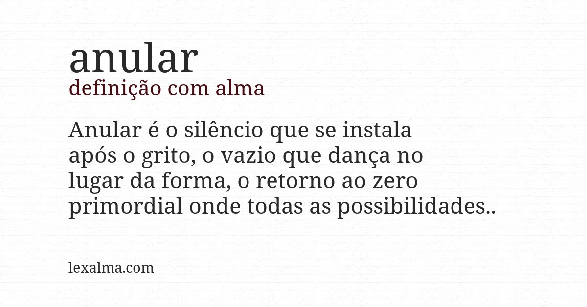 Definição com alma de anular