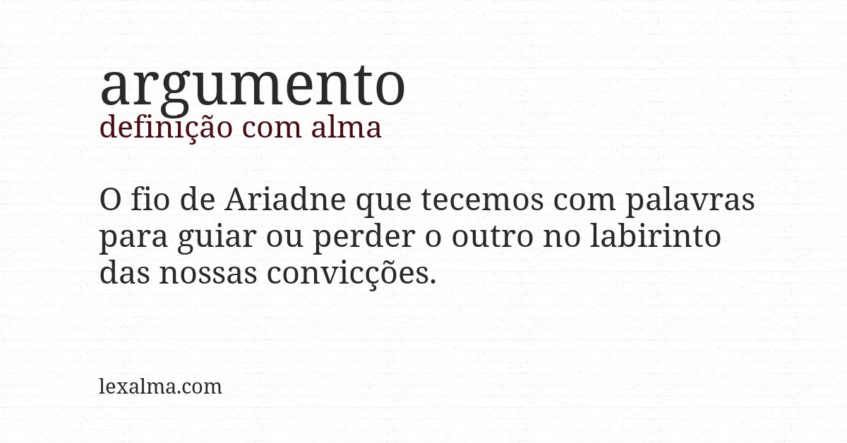 Definição com alma de argumento