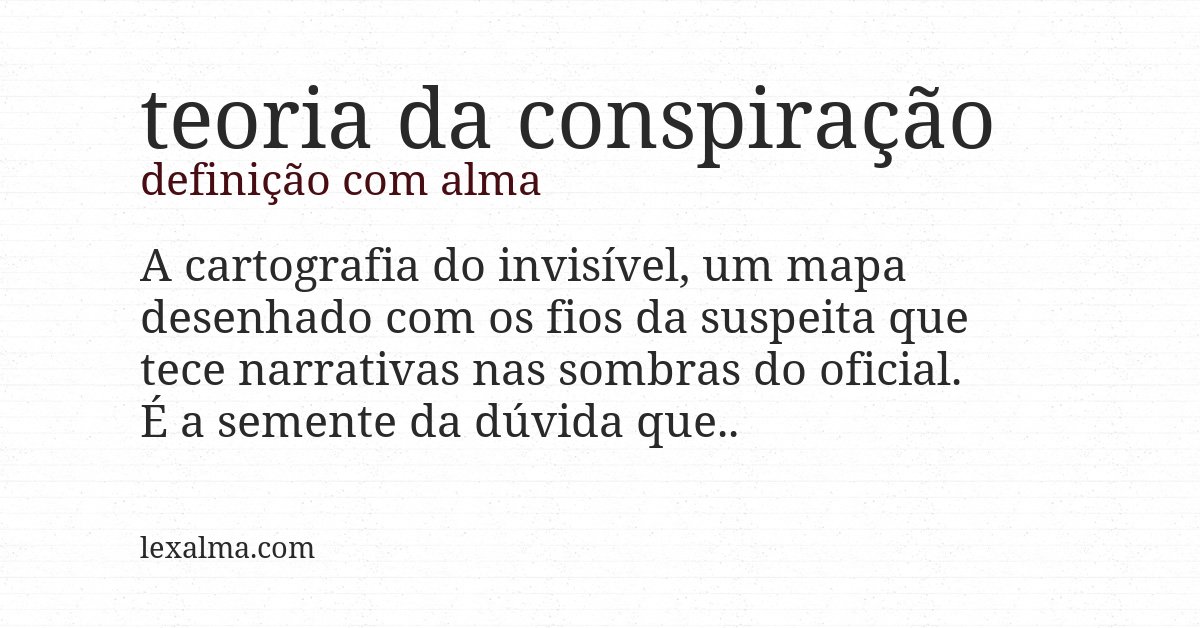 Definição com alma de teoria da conspiração