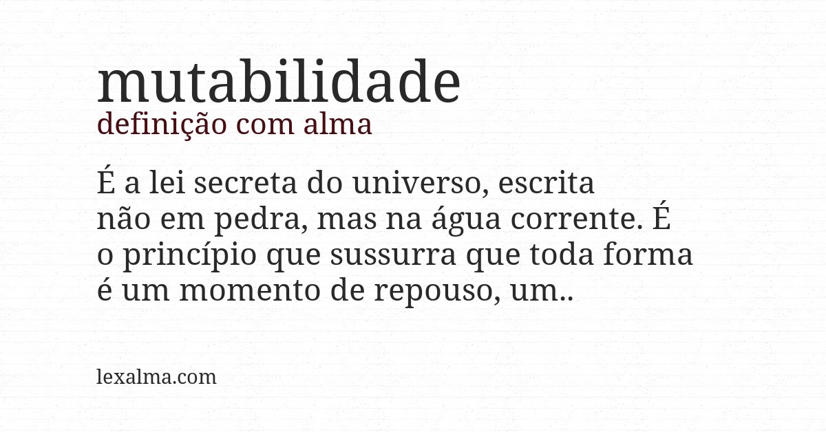 Definição com alma de mutabilidade