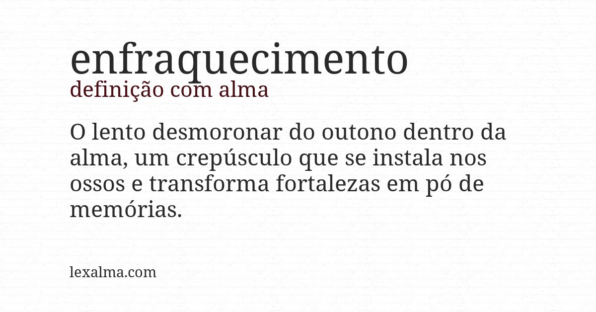 Definição com alma de enfraquecimento