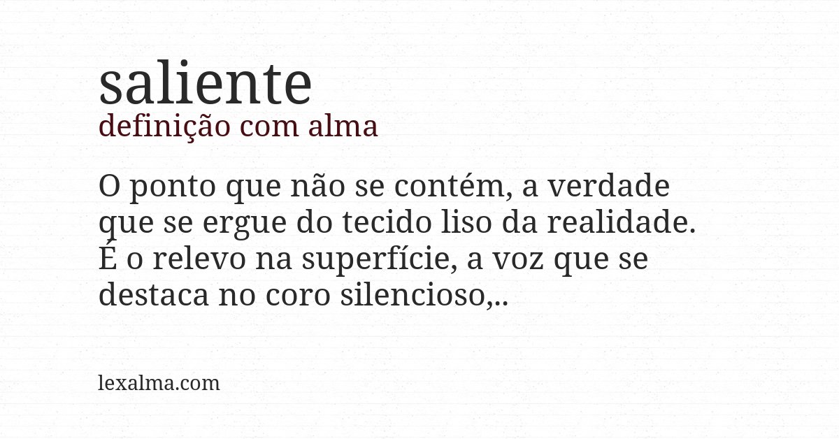 Definição com alma de saliente