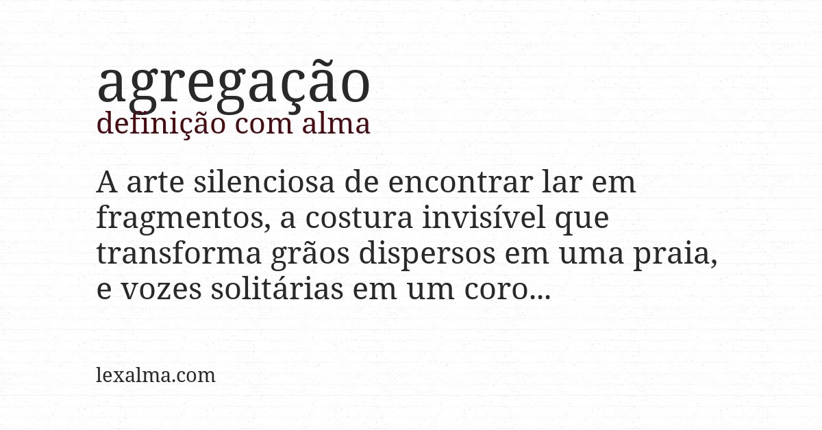 Definição com alma de agregação