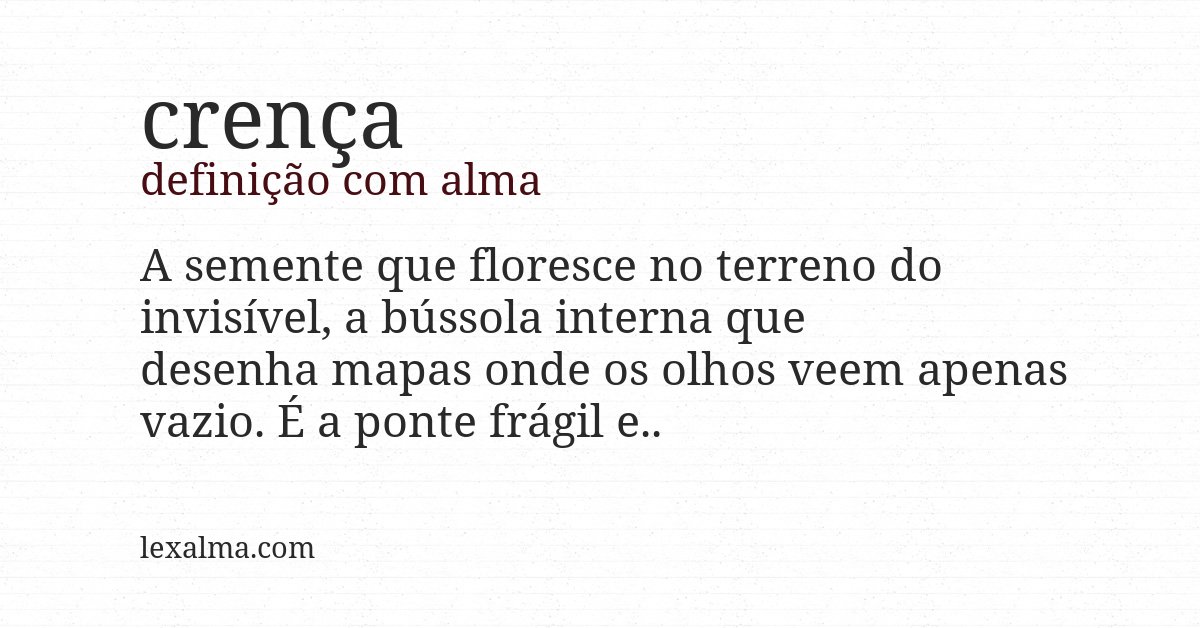 Definição com alma de crença