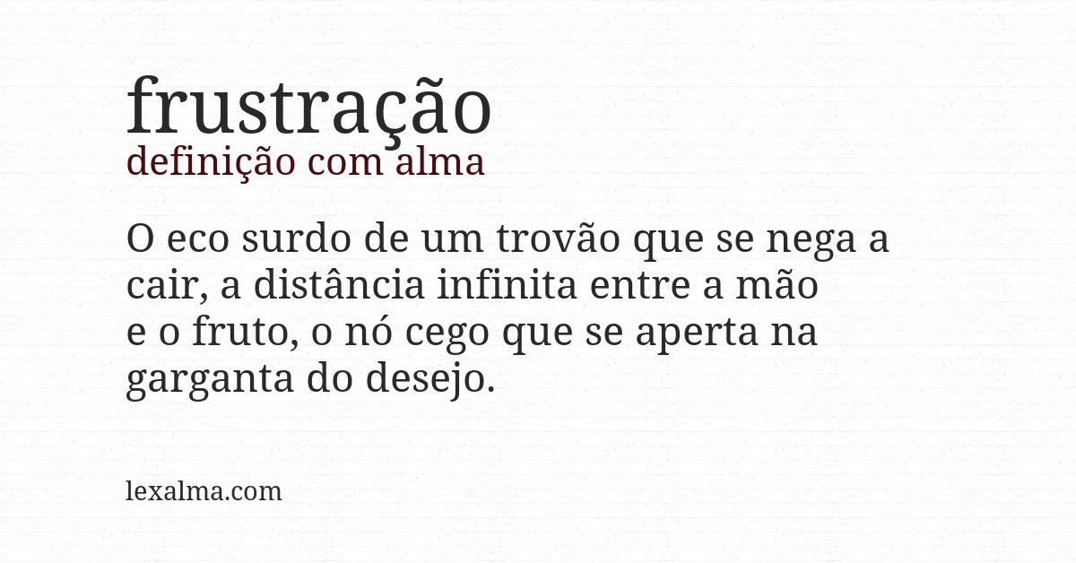 Definição com alma de frustração