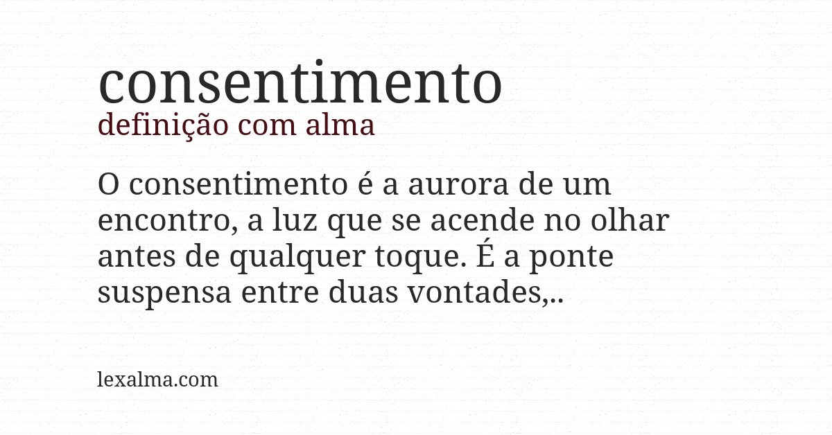 Definição com alma de consentimento