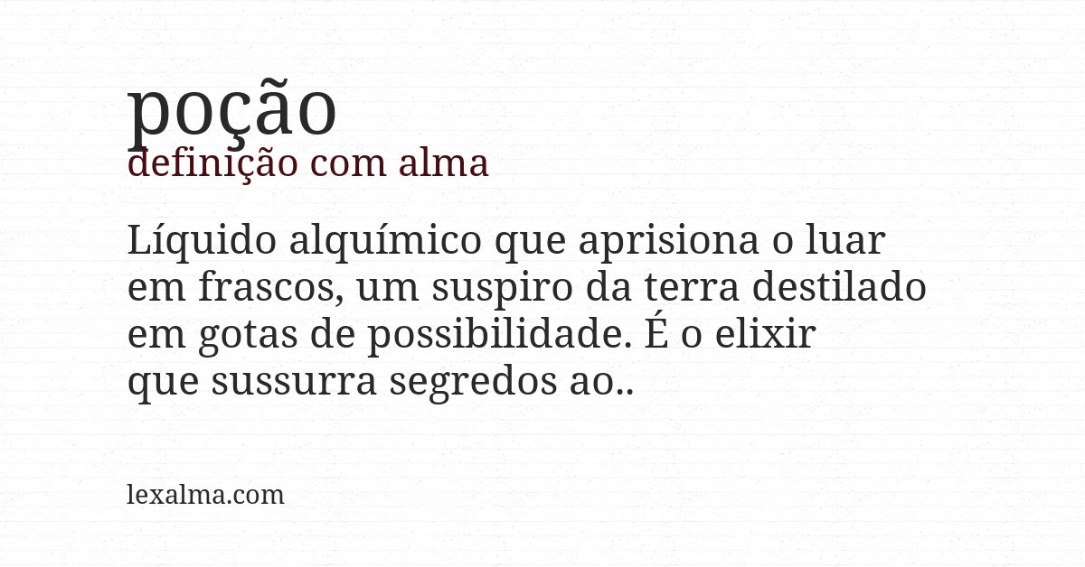 Definição com alma de poção