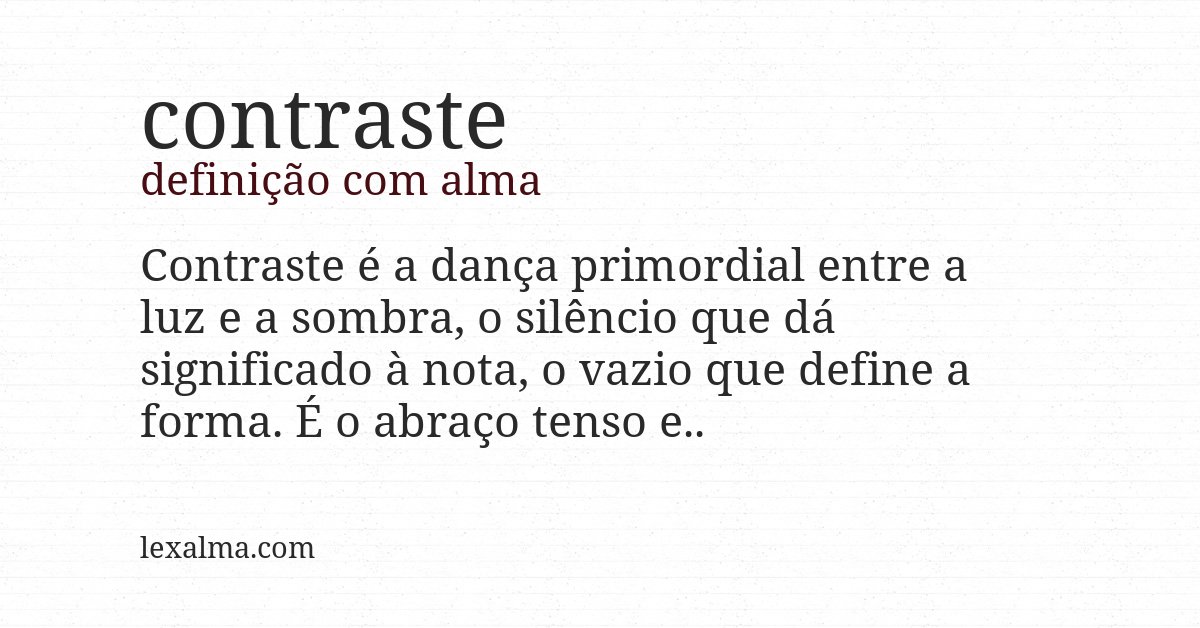 Definição com alma de contraste