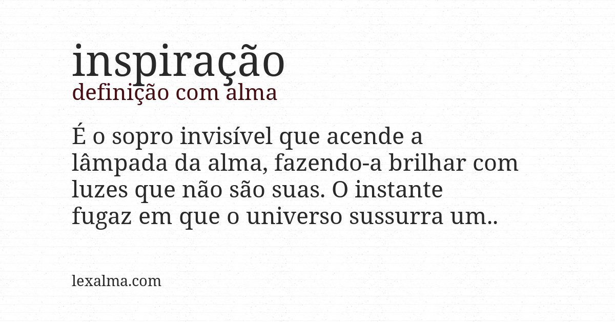 Definição com alma de inspiração