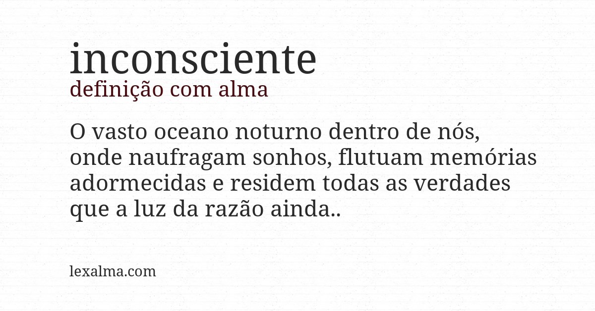 Definição com alma de inconsciente