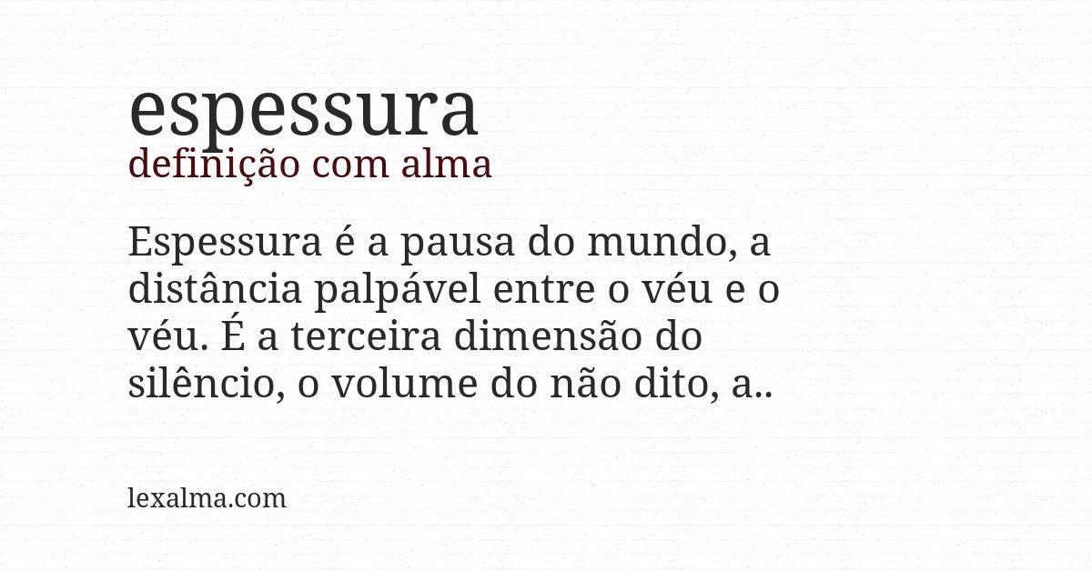 Definição com alma de espessura