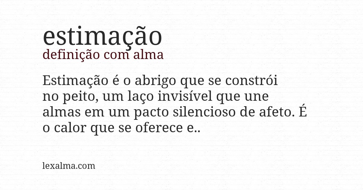 Definição com alma de estimação