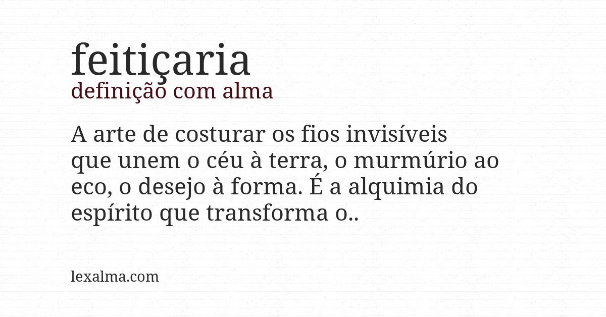 Definição com alma de feitiçaria