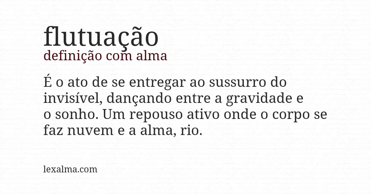 Definição com alma de flutuação