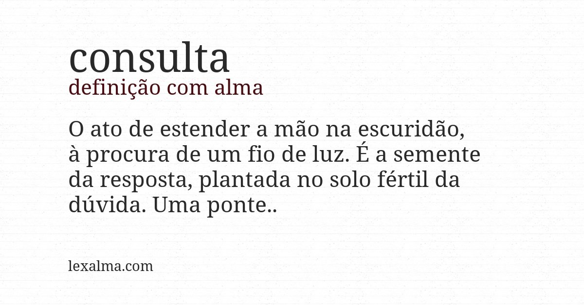 Definição com alma de consulta