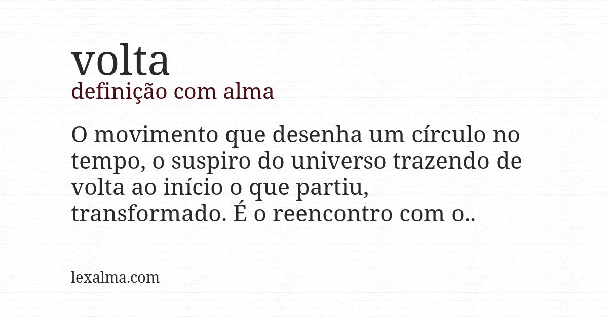 Definição com alma de volta