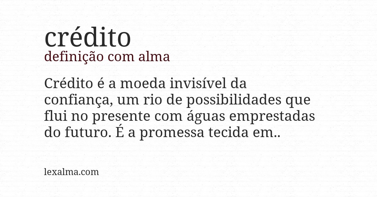 Definição com alma de crédito