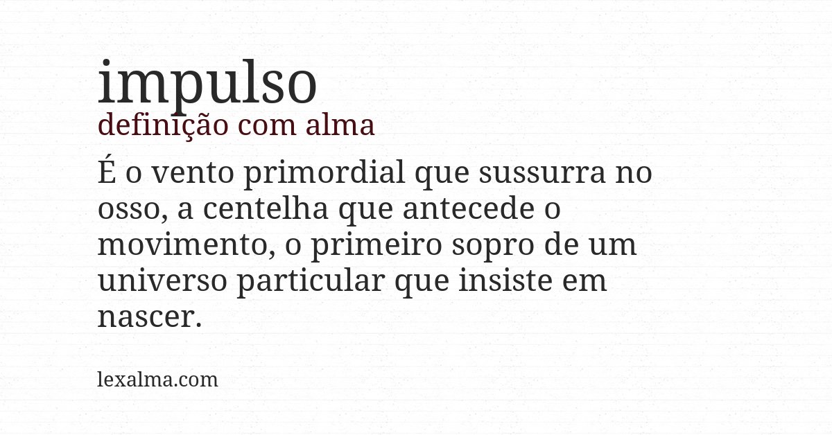 Definição com alma de impulso