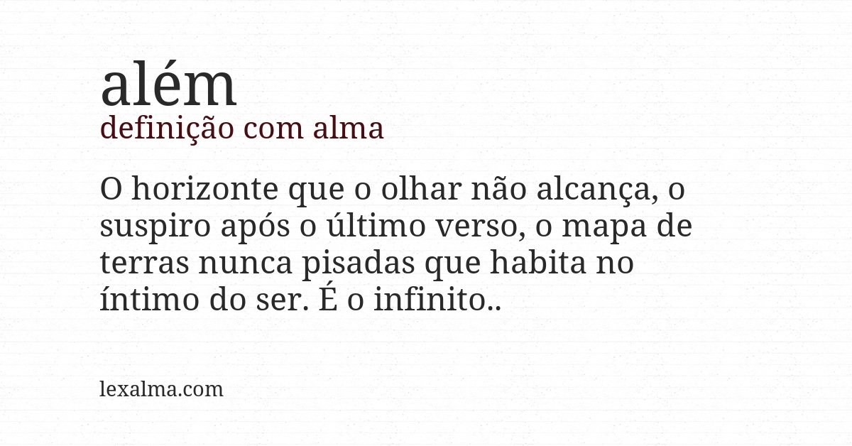 Definição com alma de além