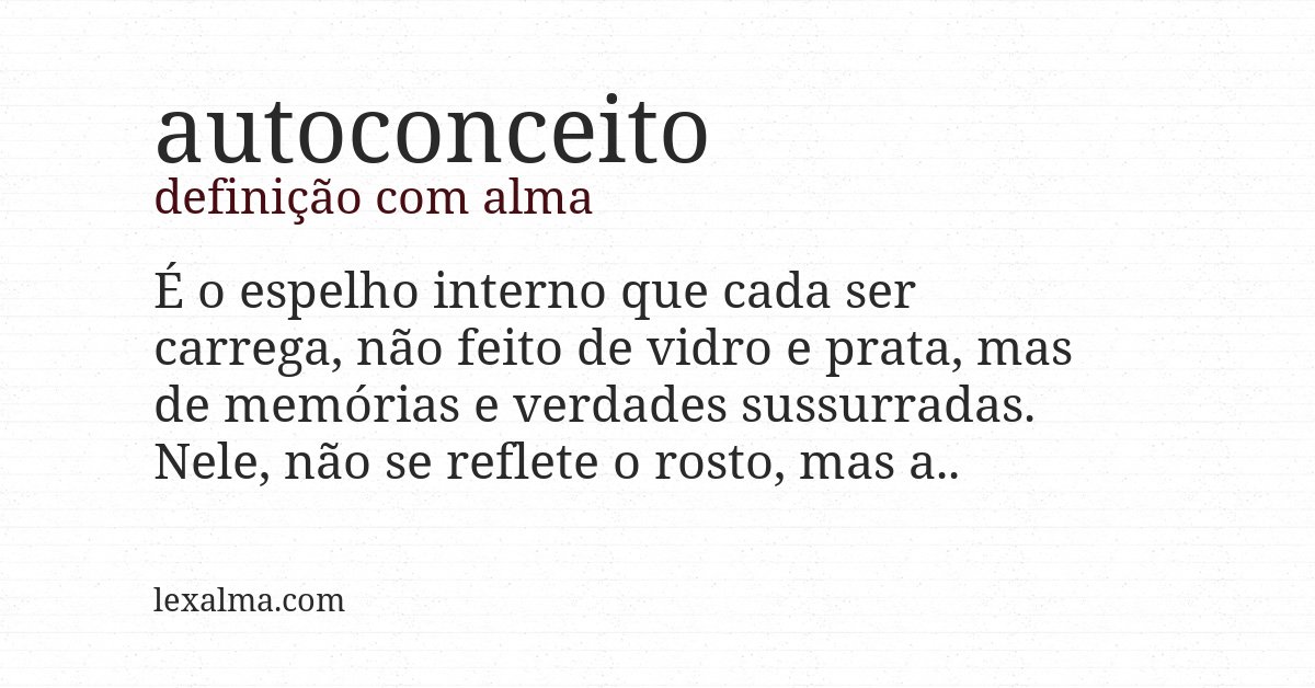 Definição com alma de autoconceito
