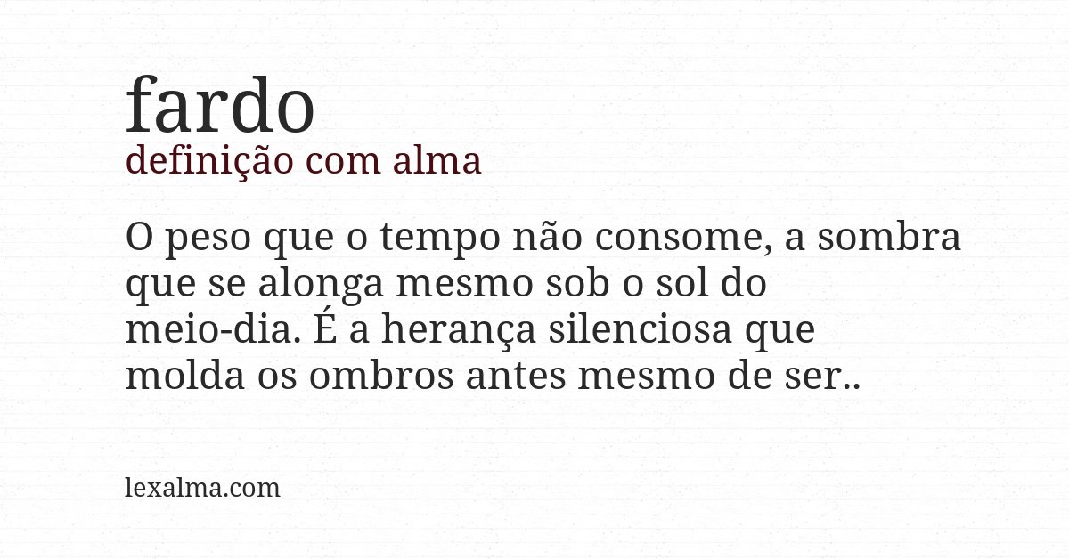 Definição com alma de fardo