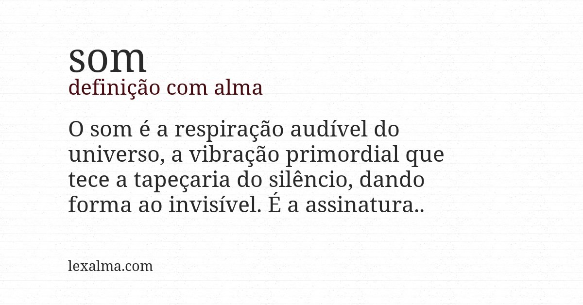 Definição com alma de som