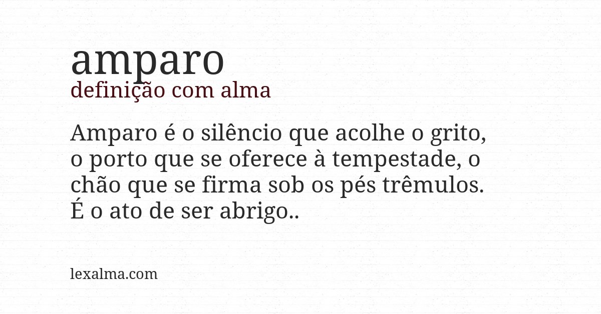 Definição com alma de amparo