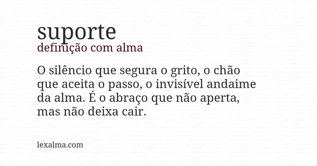 Definição com alma de suporte