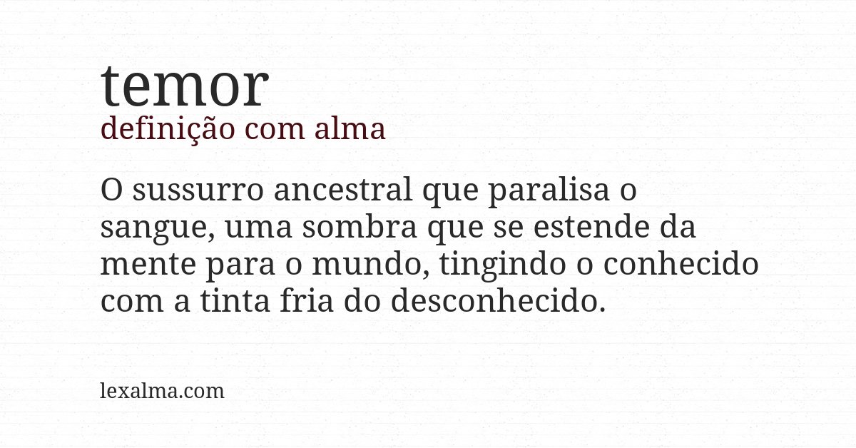 Definição com alma de temor