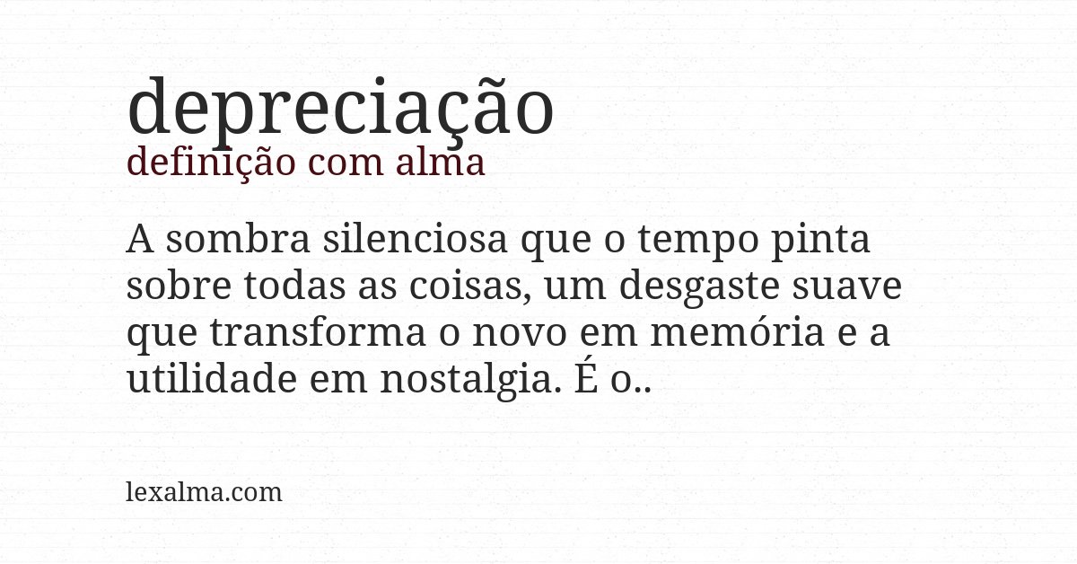 Definição com alma de depreciação