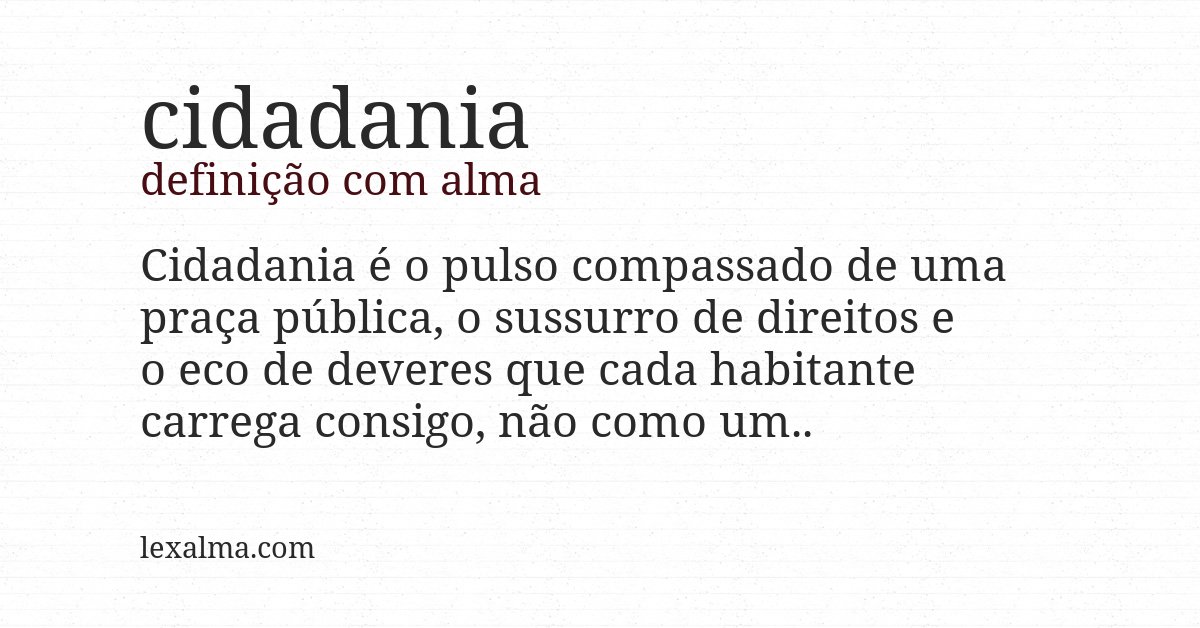 Definição com alma de cidadania