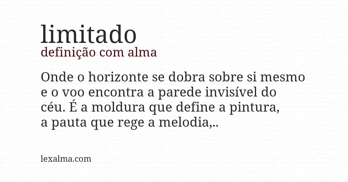 Definição com alma de limitado