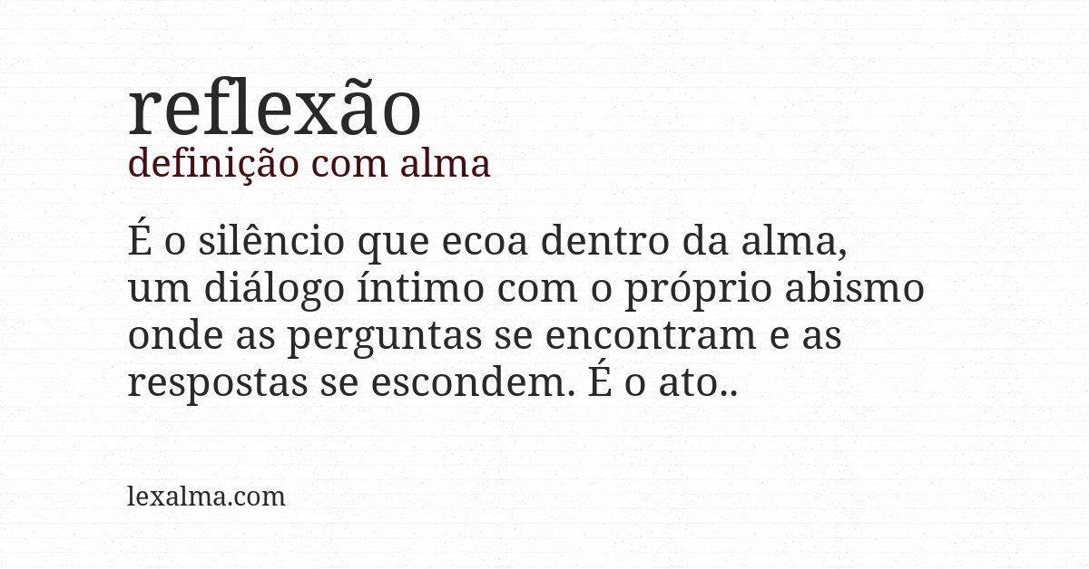 Definição com alma de reflexão
