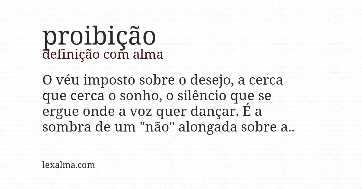 Definição com alma de proibição