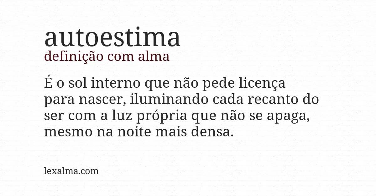 Definição com alma de autoestima