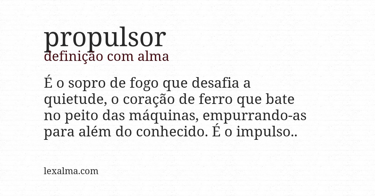 Definição com alma de propulsor