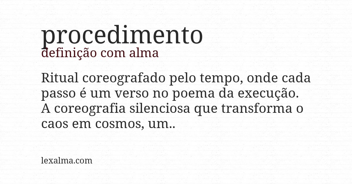 Definição com alma de procedimento