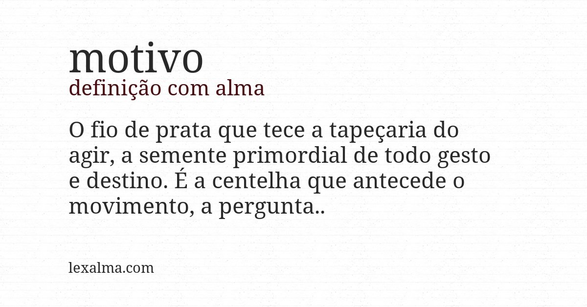 Definição com alma de motivo
