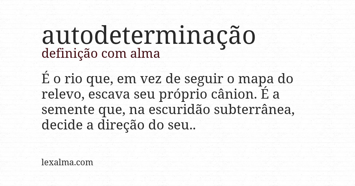 Definição com alma de autodeterminação