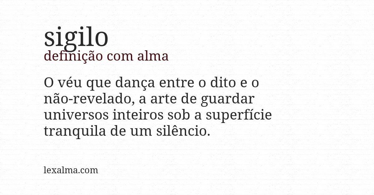 Definição com alma de sigilo