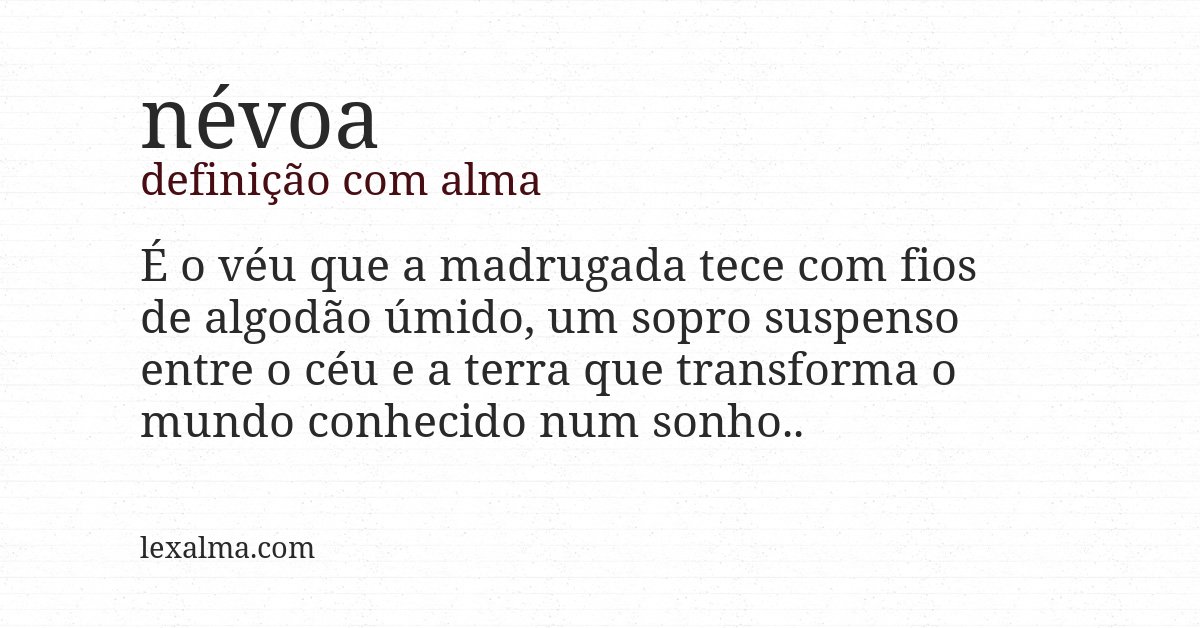 Definição com alma de névoa