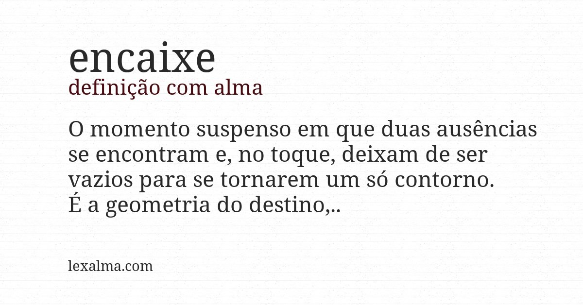 Definição com alma de encaixe