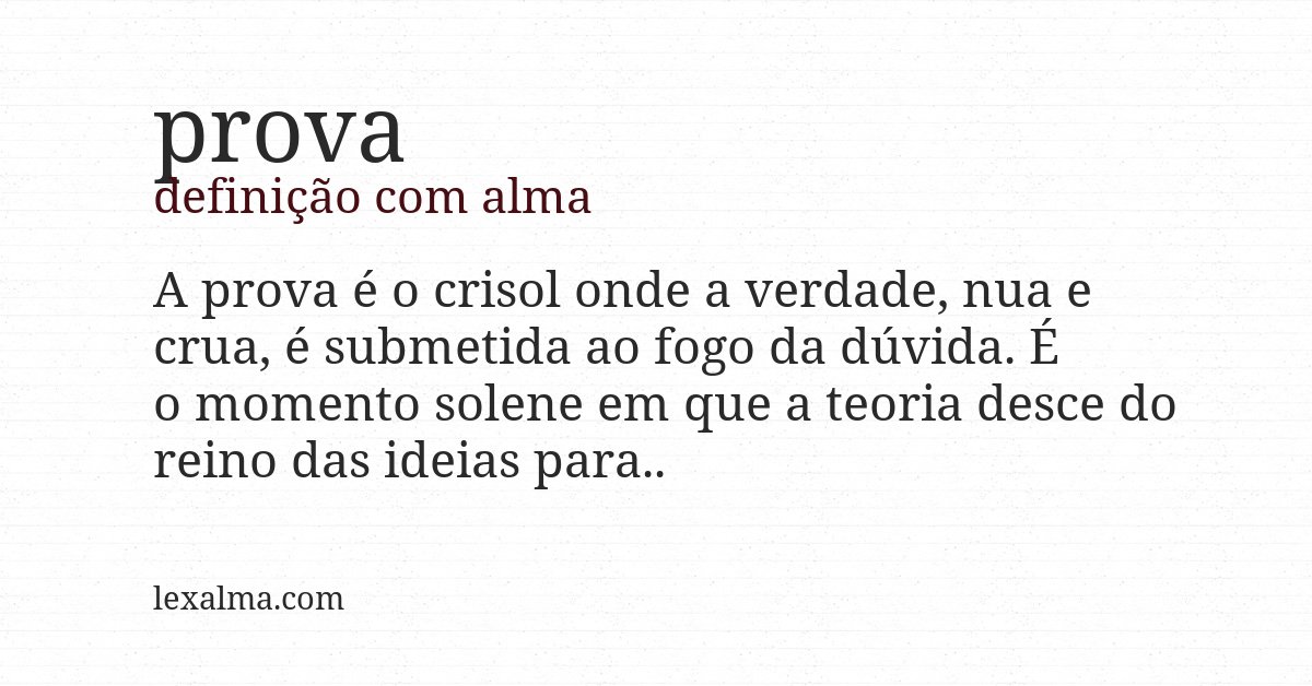 Definição com alma de prova