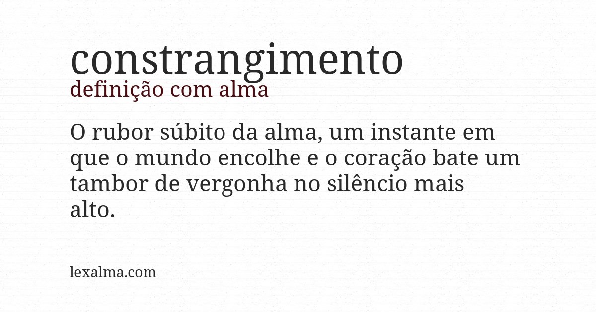 Definição com alma de constrangimento