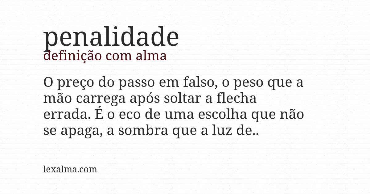 Definição com alma de penalidade